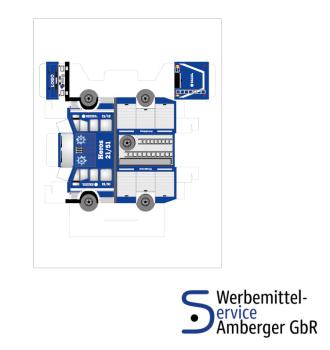 Bastelbogen GKW 100 Stück